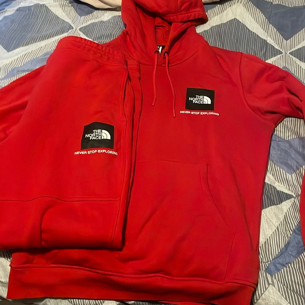 North face jumpsuit Lg pants and hoodie